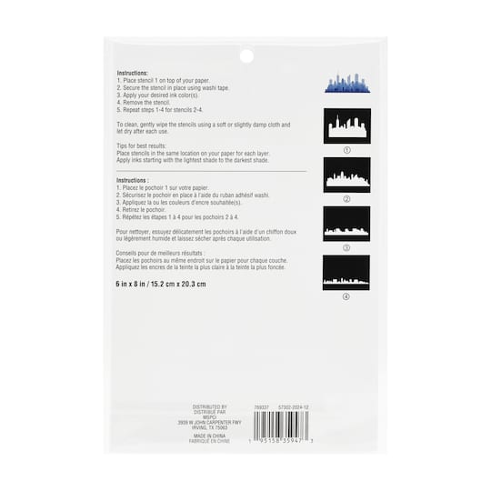 6" x 8" City Sky Print Stencil Set by Recollections™